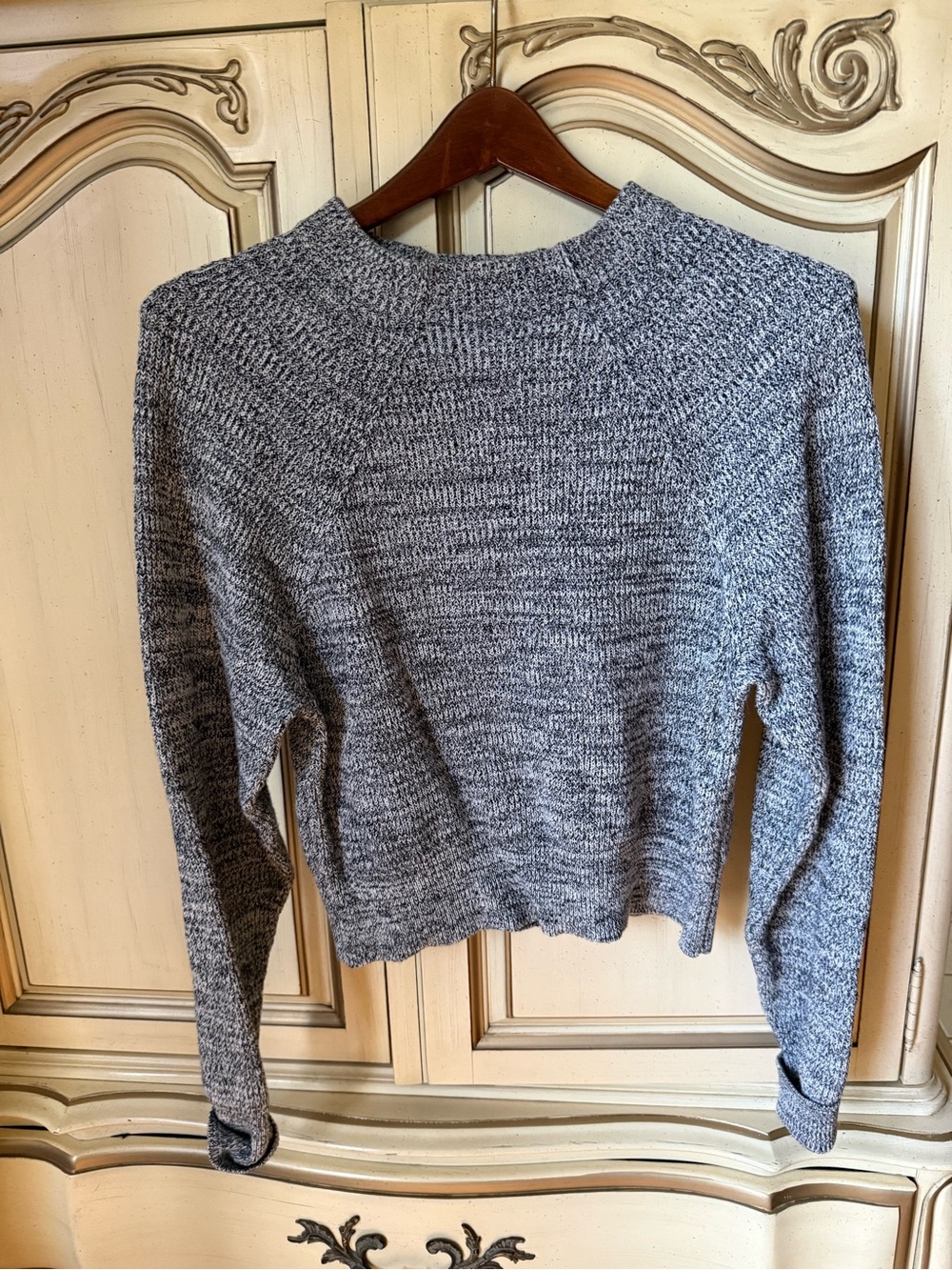 Free People Gray Marled Knit Sweater | XS